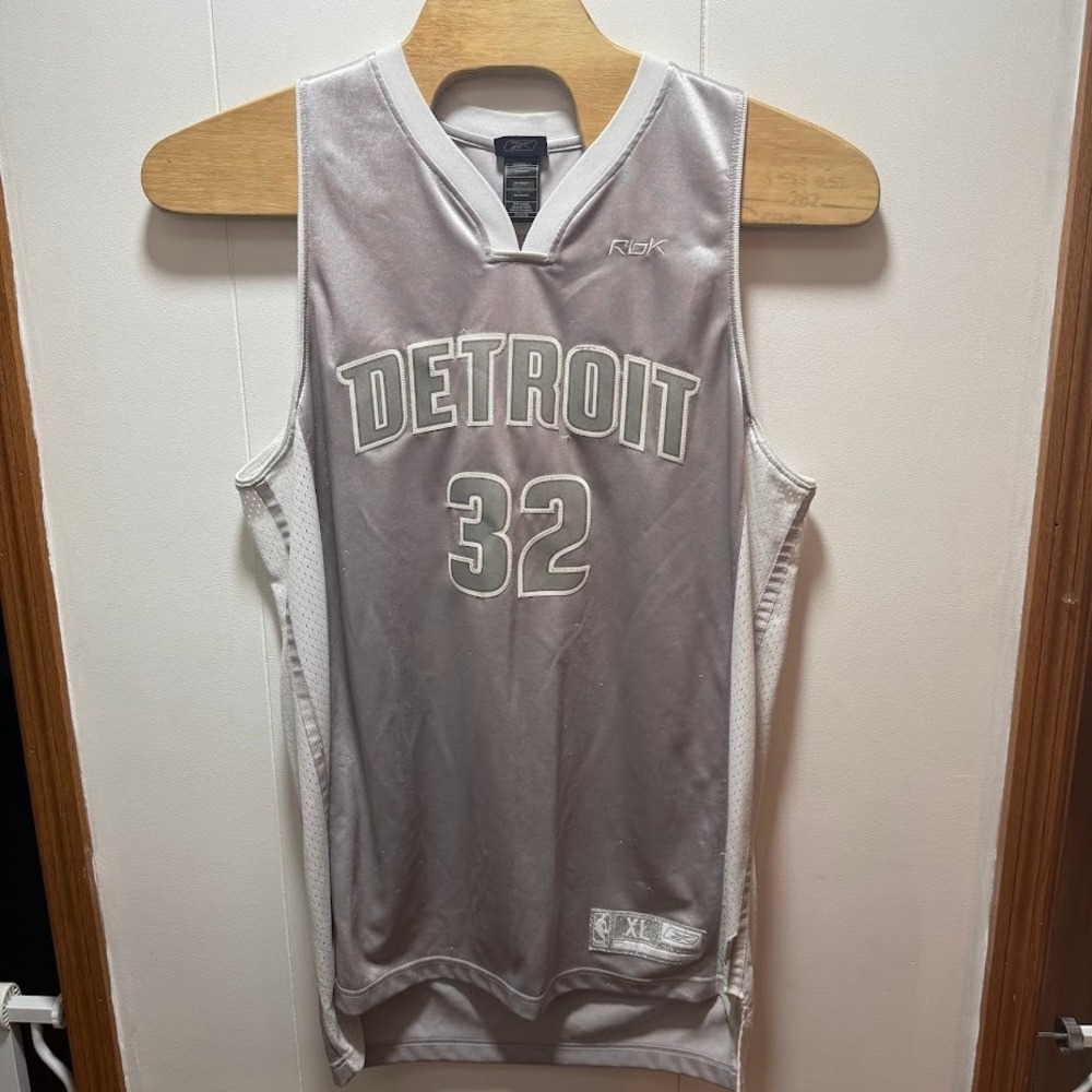 Reebok Detroit Pistons Richard Hamilton Limited Edition Silver Jersey Men XL Vtg